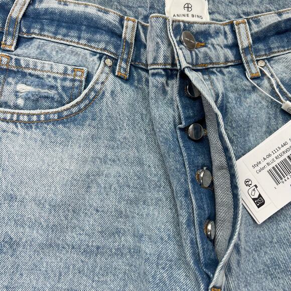 New Women’s Anine Bing Gavin Relaxed Straight Jeans Size 28 - Picture 4 of 12